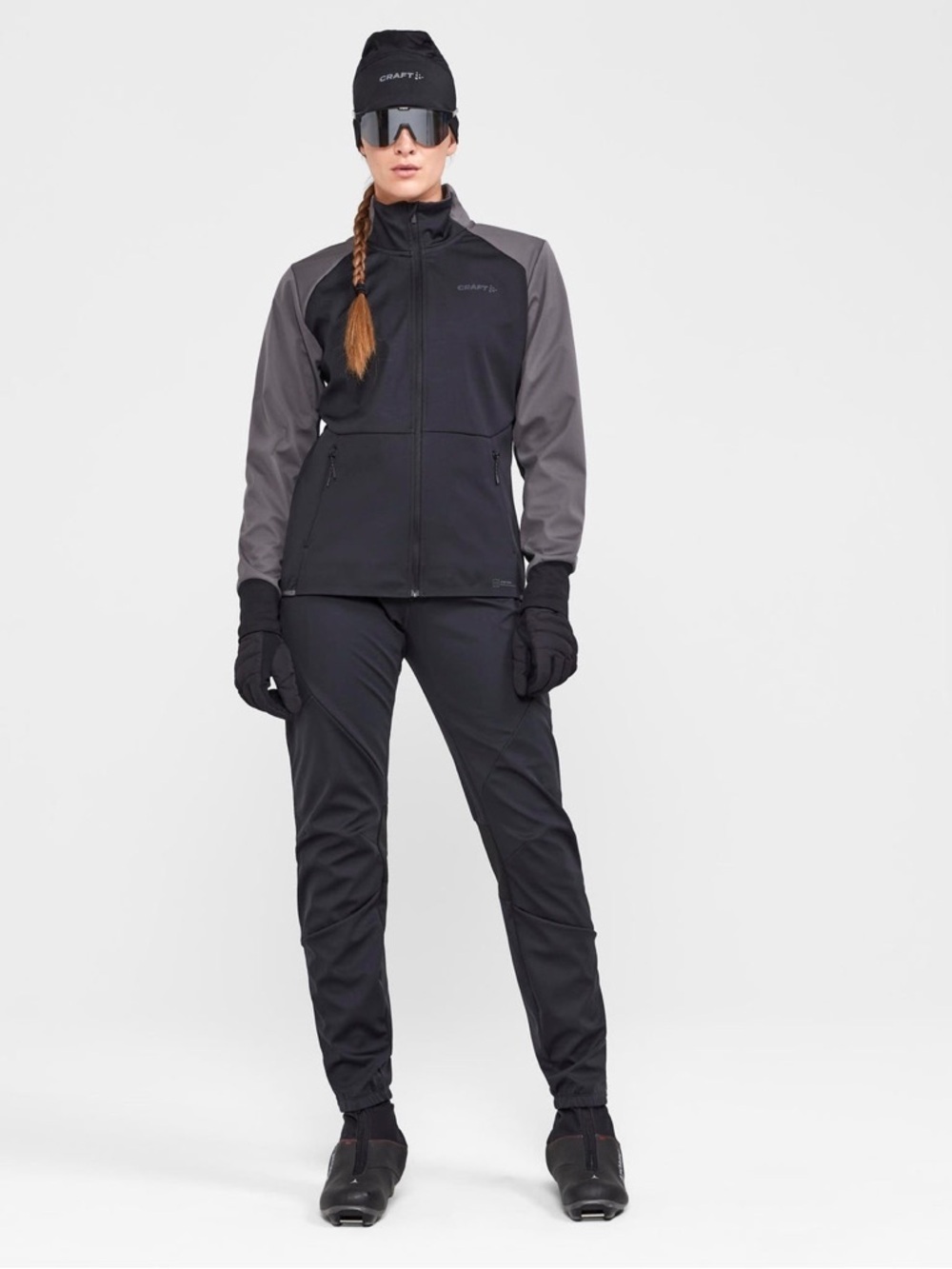 Craft Core Nordic Training Pants Black Softshell Full Zip Athletic M
